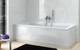 Ванна акриловая прямоугольная Shower Artmina 170х70х55 см с металлическими ножками панелями - изображение 1