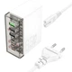 Сетевое зарядное устройство Hoco N36 High Power 65W 3*Type-C + 3*USB-A с быстрой зарядкой PD/QC для смартфонов, ноутбуков и планшетов с кабелем 1.2м - изображение 3