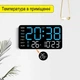 Часы Deepfox DS-6659 LED цифровые электронные настольные/настенные Будильник Дата Температура 21.5х11см синий - изображение 10