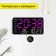 Часы Deepfox DS-6659 LED цифровые электронные настольные/настенные Будильник Дата Температура 21.5х11см фиолетовый - изображение 10