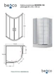 Душова кабіна напівкругла Modern 90x90x185 прозора Besco - зображення 2