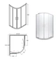 Душевая кабина асимметричная L/R Modern 120x90x185 прозрачная Besco - изображение 2
