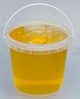 Пищевое пластиковое ведро 1 л с ручкой, белое, для меда, масла и жидких продуктов - изображение 3