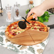Deska do krojenia Excellent Houseware drewniana 30 cm + nóż do pizzy (8720573602815) - obraz 4