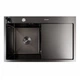 Кухонна мийка CM 78*50 L чорна PVD VALESO Handmade (круглий сифон 3,0/0,8) - изображение 1
