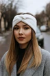 Пов’язка для волосся чалма стрейч велюр біла 11 см 50/50102-1 - зображення 1