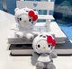 Брелок Hello Kitty в костюмі білого ведмедя на сумку рюкзак ключі аніме геншен манга Sanrio Кітті Мелоді Куромі іграшка - зображення 4