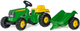 Traktor na pedałach Rolly Toys Kid John Deere z przyczepą Zielono-żółty (4006485012190) - obraz 1