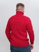 Свитер мужской красный шерстяной зимний с горлом 230-519-8 L - изображение 2