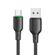 Кабель McDodo Alpha Series USB-C 6 А LED 1,2 м Чёрный CA-4751 - изображение 1