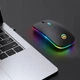 Беспроводная оптическая мышь Koanni Slim LED RGB 1600 DPI перезаряжаемая тихая бескликовая 2.4G черная - изображение 2