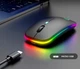 Бездротова оптична мишка Koanni Slim LED RGB 1600 DPI перезарядна тиха безклікова 2.4G рожева - зображення 5