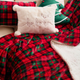 Koc Homla Traditional Christmas Tartan w kratę z szerpą czerwono-zielony 150 x 200 cm (5902869937822) - obraz 2