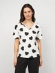 Пижама (футболка + штаны) женская хлопковая Trendyol THMSS25PT00277 M White/Multicolor (8684737079991) - изображение 3