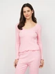 Пижама (лонгслив + штаны) женская Trendyol THMAW26PT00011 S Rosa (8684737543300) - изображение 3