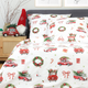 Комплект постільної білизни Homla Holly Jolly Arco Підковдра 160 x 200 см + 2 наволочки 70 x 80 см бавовняний в автомобілі Білий (5904183830117) - зображення 4