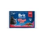 Набор влажных кормов Brit Premium Cat Pouch «Мясная тарелка» для кошек, 4 шт х 100 г - изображение 1