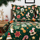 Комплект постільної білизни Homla Grinchy Підковдра 160 x 200 см + 2 наволочки 70 x 80 см з мікрофібри з різдвяною тематикою Зелений (5904183858593) - зображення 5