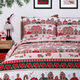 Комплект постільної білизни Homla Lapland Підковдра 220 x 200 см + 2 наволочки 70 x 80 см з мікрофібри в будиночки Різнокольоровий (5904183858548) - зображення 5