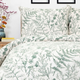 Komplet pościeli Homla Liliane Essentials Poszewka na pościel 220 x 200 cm + 2 poszewki na poduszki 70 x 80 cm z mikrofibry w liście Zielony (5906496741425) - obraz 5