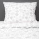 Komplet pościeli Homla Simply Scandy Lugn Poszewka na pościel 220 x 200 cm + 2 poszewki na poduszki 70 x 80 cm bawełniany w śnieżynki Biały (5902869942017) - obraz 16