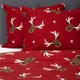 Komplet pościeli Homla Reindeer Poszewka na pościel 220 x 200 cm + 2 poszewki na poduszki 50 x 60 cm z mikrofibry w renifery Czerwony (5904183806662) - obraz 6