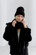 Женский вязаный шарф ART KNIT Winter Mood черный, 40x228см 042251 - изображение 9