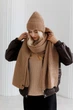 Женский вязаный шарф ART KNIT Winter Mood бежевый, 40x228см 042254 - изображение 10