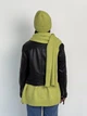 Вязаный женский шарф теплый ART KNIT яблочный, 42х190см 038226 - изображение 8