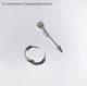 Серьга Ancient с подвеской длинной стрелы в минималистичном панк стиле ~7 см Серебристая - изображение 4