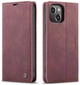 Чехол книжка Caseme с магнитом для iPhone 13 бордовый бумажник - изображение 1