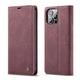 Чехол книжка Caseme с магнитом для iPhone 13 Pro Max бордовый бумажник - изображение 1