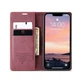 Чехол книжка Caseme с магнитом для iPhone 13 бордовый бумажник - изображение 3