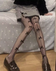 Колготки з бантиками Lolita чорні в сітку святкові в школу безрозмірні one size Korni (SVS) - зображення 1