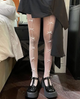 Колготки с бантиками Lolita белые в сетку нарядные в школу безразмерные one size Korni (SVS) - изображение 1