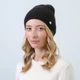 Шапка женская LuckyLOOK Бини ТРИНИТИ 864-047 One Size Черный (2933534864047) - изображение 3