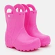 Детские резиновые сапоги для девочки Crocs Handle It Rain Boot T 211056-6TW 22-23 (C6) Pink Crush (198445173530) - изображение 2