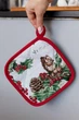 Новогодняя гобеленовая кухонная прихватка Squirrel, 20х20см ПРОВАНС 041921 - изображение 1
