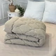 Одеяло двуспальное открытое двустороннее из овечьей шерсти Arda Camell wool 21437 175х215 см бежевое 5149157 - изображение 6