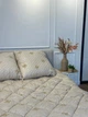 Одеяло полуторное закрытое зимнее из шерсти Leri Max Pure Wool 21500 150х210 см бежевое 5150422 - изображение 6