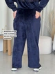 Брюки женские велюровые широкие Merlini Пецолла 600001262 2XL-3XL Синие (600001262_3) - изображение 2