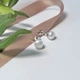 Серебряные сережки (пара) гвоздики с белым Жемчугом 6 мм серебро 925 покрыто родием арт 070ж 1.35г - изображение 1