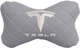 Подушка на подголовник автомобиля EVAtech ECO 27 х 16 см Tesla серый ромб с серой нитью (SPCRGGV040) - изображение 1