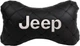 Подушка на подголовник автомобиля EVAtech ECO 27 х 16 см Jeep черный ромб с черной нитью (SPCRBBV014) - изображение 1