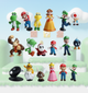 Набір Фігурок Супер Маріо Super Mario Bros Луїджі Йоші Жаба Ослик Luigi Yoshi Toad Donkey 18 шт герої гри 3-7 см - зображення 1