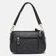 Женская кожаная сумка Borsa Leather K1211-black 4550620 - изображение 3