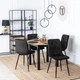 Комплект з 4 М'яких Крісел Just Relax ROBIN Black velour - зображення 9