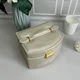 Шкатулка для прикрас триярусна із дзеркалом та замком 15x12x12 см Бежева - зображення 4