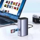 USB-хаб Ugreen USB C Multifunctional Docking Station 12in1 USB HDMI DP RJ45 AUX SD TF Gray (90325) - изображение 9