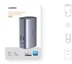 USB-хаб Ugreen USB C Multifunctional Docking Station 12in1 USB HDMI DP RJ45 AUX SD TF Gray (90325) - изображение 12